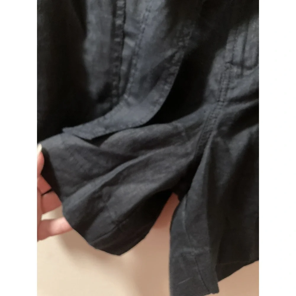 LAUREN RALPH LAUREN Shorts Linen‎ NWT Womens Blue Pockets Tie Belt Size 12 $79
